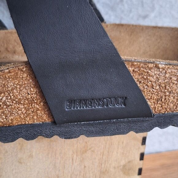 Birkenstock Mayari Sandal Women’s 41 US 10 10.5 Black Regular Leather Birko-Flor - Picture 9 of 11